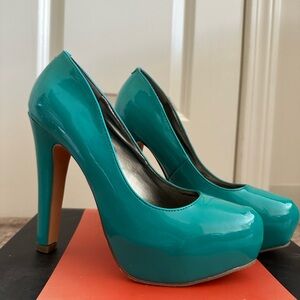 Teal Platform Heels G by Guess